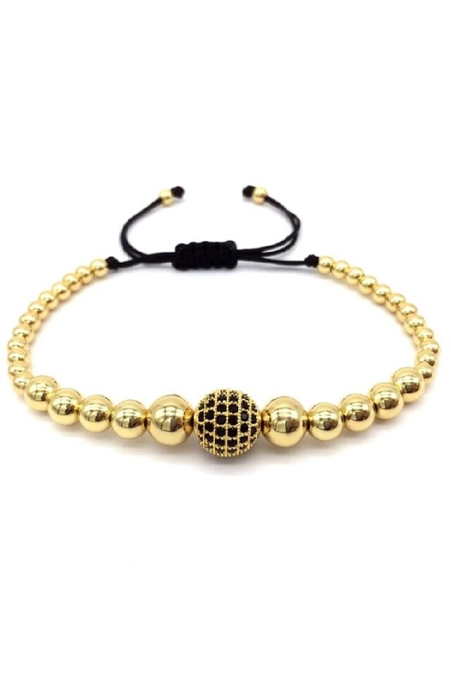 Bratara Luxury Ball, Placata cu aur de 18K, Zwo-64, aurie
