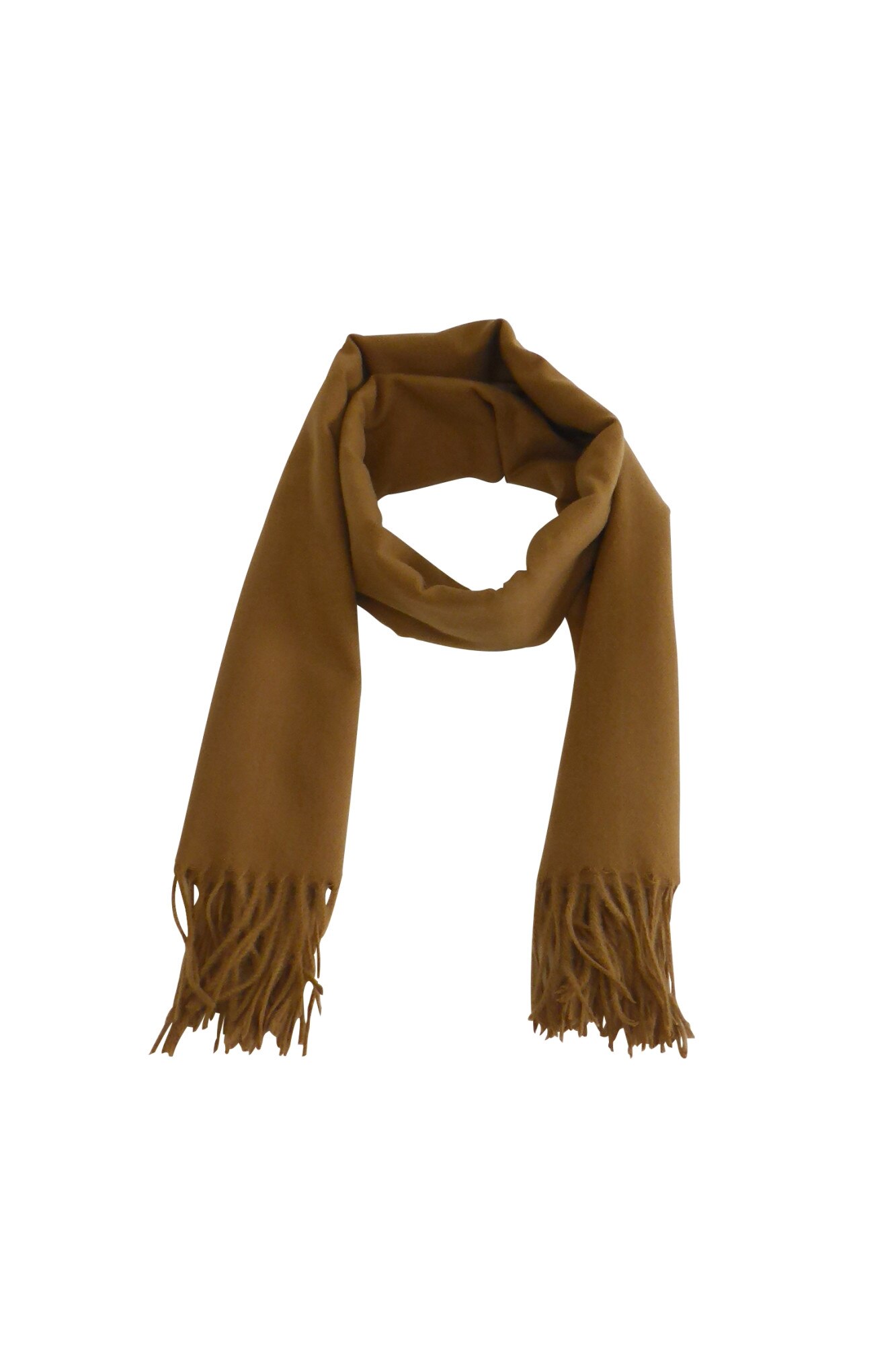 Fular 180 cm x 78 cm, uni, caramel