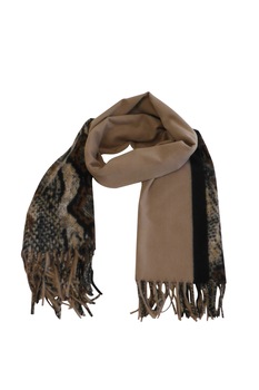 Fular 170 cm x 68 cm, cu imprimeu, bej Fular 170 cm x 68 cm, cu imprimeu, bej