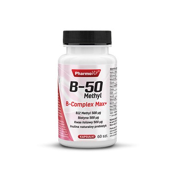 Supliment alimentar Pharmovit B-50 Methyl B-Complex, 60 capsule Supliment alimentar Pharmovit B-50 Methyl B-Complex, 60 capsule