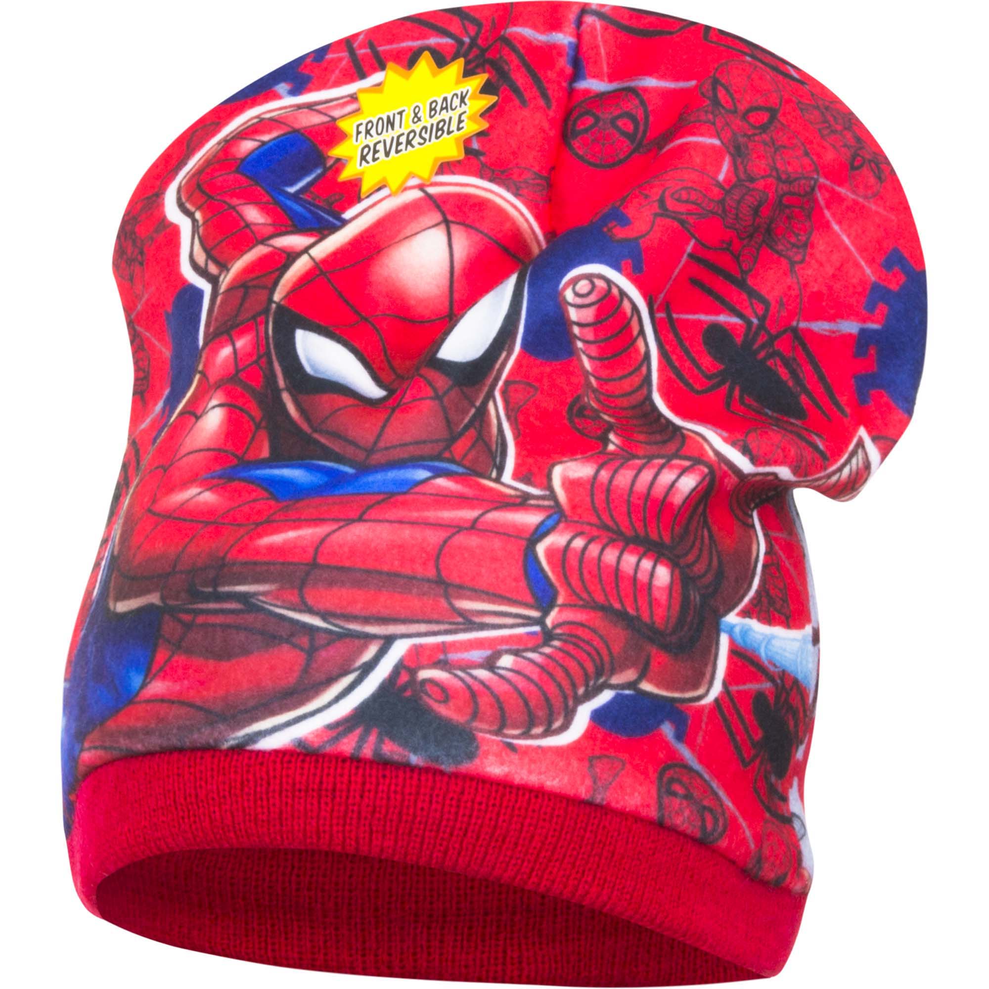 Caciula reversibila Spiderman, Rosu