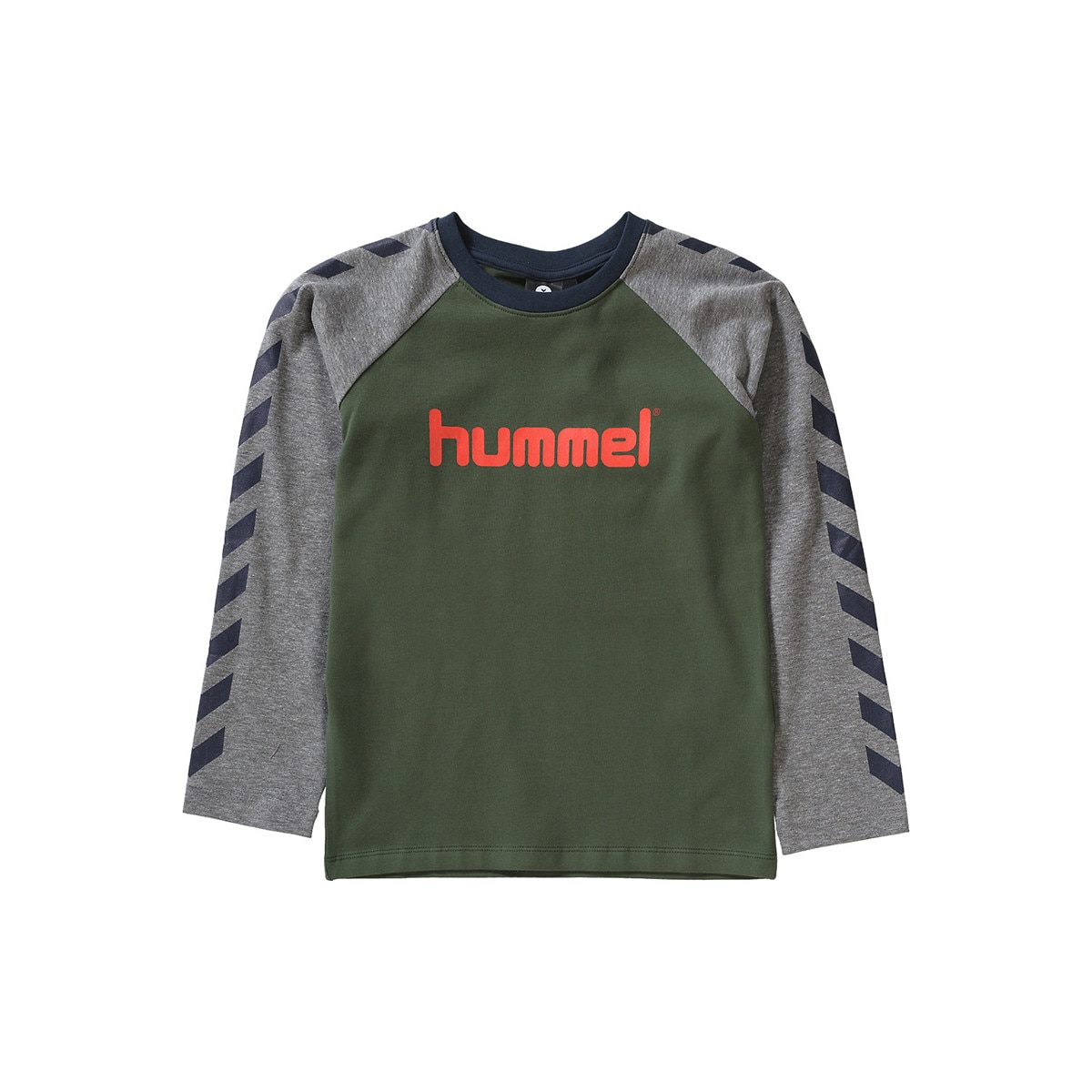 Bluza baieti, Hummel, kaki, 128 cm, 7-8 ani