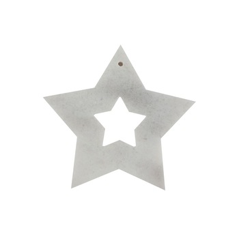Decor Craciun- Stea Marmura Thassos, SET 6 bucati Decor Craciun- Stea Marmura Thassos, SET 6 bucati