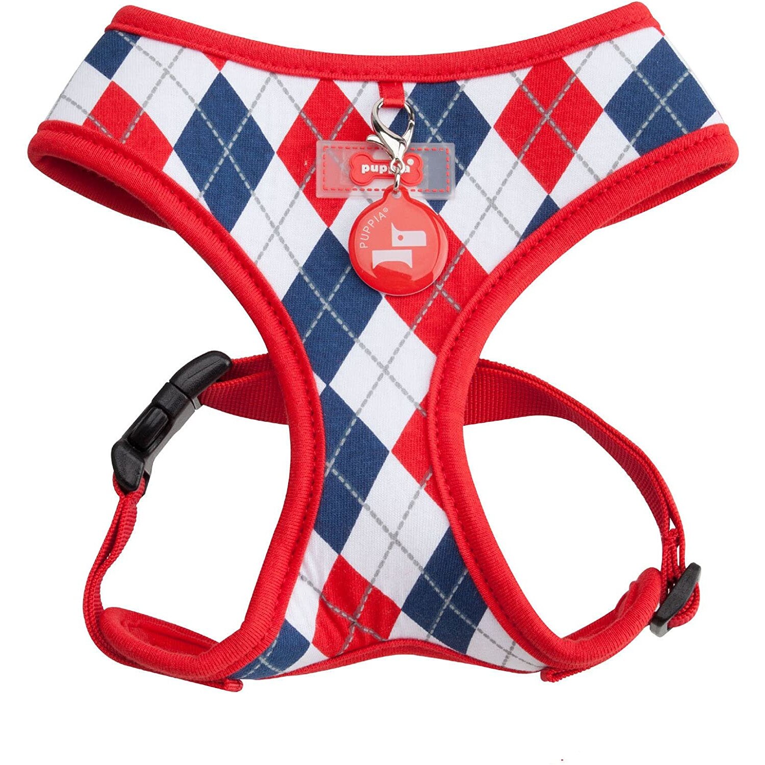 Ham caini Puppia Argyle A, rosu, L