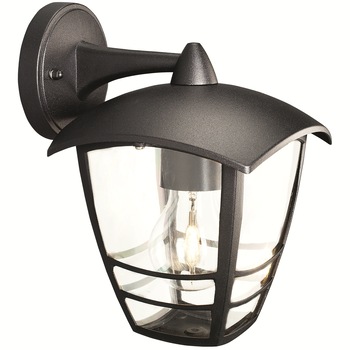 Aplica exterior varf jos Philips Creek 1x60W, Negru Aplica exterior varf jos Philips Creek 1x60W, Negru
