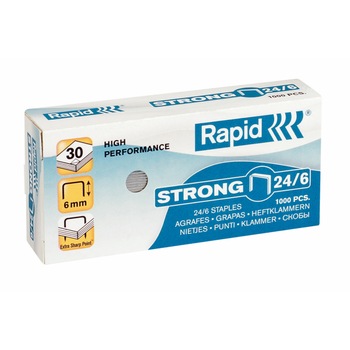 Capse Rapid Strong 24/6, 1000 buc/cutie Capse Rapid Strong 24/6, 1000 buc/cutie