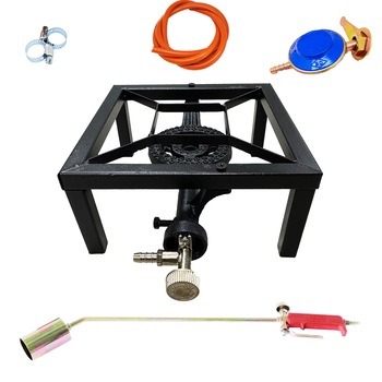 Pachet arzator, pirostrie din fonta, 26cm, cu parjolitor, ceas butelie+2m furtun+2coliere Pachet arzator, pirostrie din fonta, 26cm, cu parjolitor, ceas butelie+2m furtun+2coliere