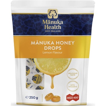 Bomboane cu miere de Manuka MGO 400+ Manuka Health, lamaie + vit C, 250g Bomboane cu miere de Manuka MGO 400+ Manuka Health, lamaie + vit C, 250g