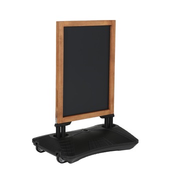 Panou stradal rezistent la vant, cu rama din LEMN, natur/maro, 590 x 780 mm Panou stradal rezistent la vant, cu rama din LEMN, natur/maro, 590 x 780 mm