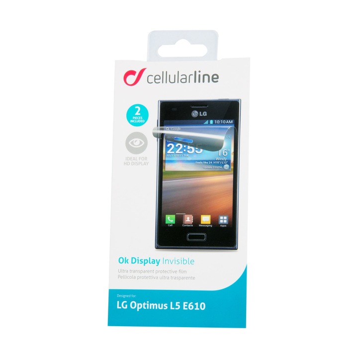 Протектор Cellular Line за LG L5 E610, 2бр