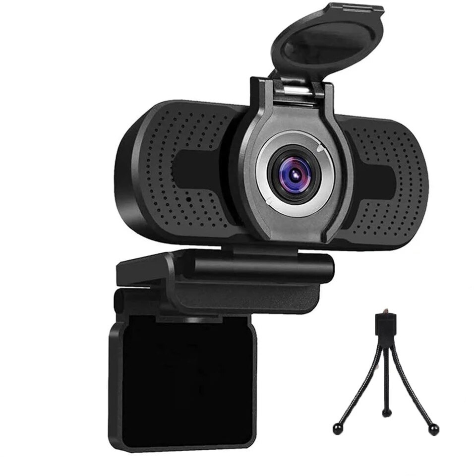 Camera web, OZ™ SCHOOL,Trepied, Full HD 2MP, 30FPS, anulare zgomot de fond,dublu microfon, negru