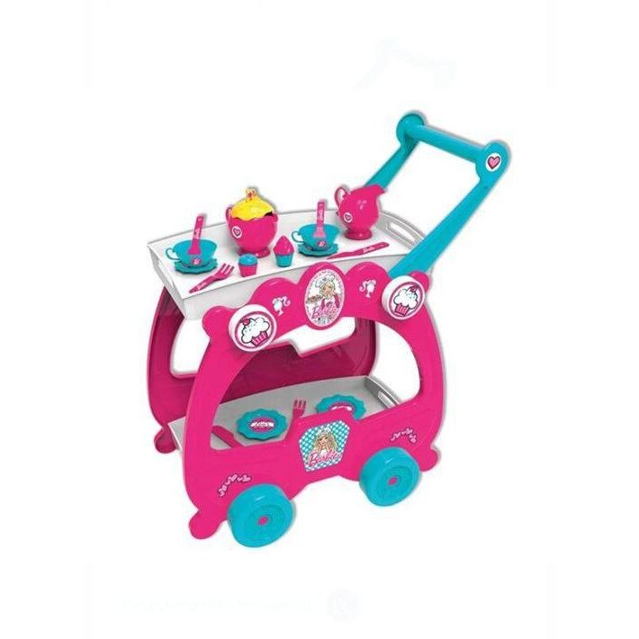 Carucior de servire Barbie, 18 piese