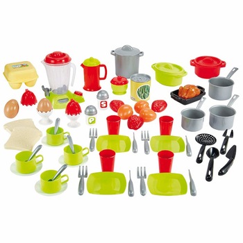 Set Ecoiffier 70 Vase cu Mixer in Cutie de Depozitare Colectia 100% Chef Set Ecoiffier 70 Vase cu Mixer in Cutie de Depozitare Colectia 100% Chef