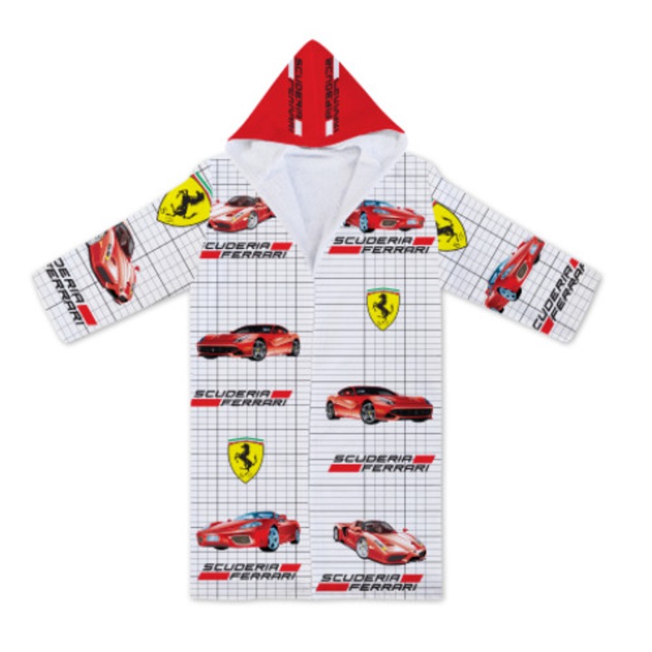 Халат за баня 3 Digital Limited Ферари скудерия, Ferrari scuderia с дигитален печат, детски, 12-14 години