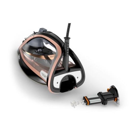 Fier de calcat, Tefal, Ultimate Pure FV9845E0, 3200W, Abur continuu 60g/min, Abur puternic 260g/min, Negru / Roz