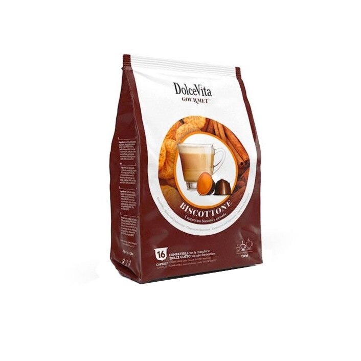 Capsule Biscottone Dolce Vita, 16 buc Compatibile Dolce Gusto, 208g