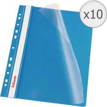 Set 10 dosare PP cu multiperforatii Esselte VIVIDA, A4, Albastru Set 10 dosare PP cu multiperforatii Esselte VIVIDA, A4, Albastru