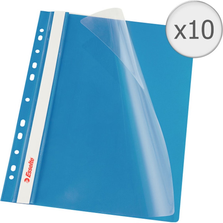 Esselte Vivida műanyag gyorsfűző, 10 db / csomag, kék