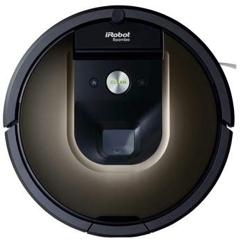 Robot de aspirare iRobot Roomba 980, Navigare iAdapt, Carpet Boost, Filtru dublu Hepa, Curatare AeroForce, Negru/Maro Robot de aspirare iRobot Roomba 980, Navigare iAdapt, Carpet Boost, Filtru dublu Hepa, Curatare AeroForce, Negru/Maro
