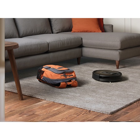 Robot de aspirare iRobot Roomba 980, Navigare iAdapt, Carpet Boost, Filtru dublu Hepa, Curatare AeroForce, Negru/Maro
