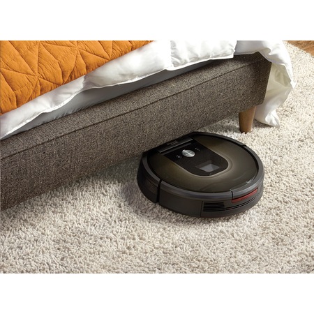 Robot de aspirare iRobot Roomba 980, Navigare iAdapt, Carpet Boost, Filtru dublu Hepa, Curatare AeroForce, Negru/Maro