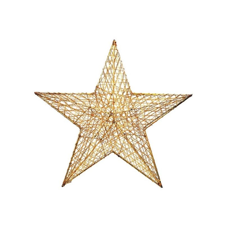 IRIS 4615837 Csillag alakú 52cm/arany színű festett fém dekoráció