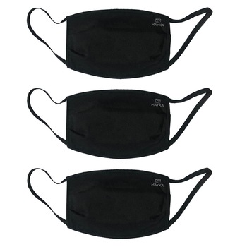 Set 3 masti, pentru copii 9-12 ani, din material textil, negre Set 3 masti, pentru copii 9-12 ani, din material textil, negre