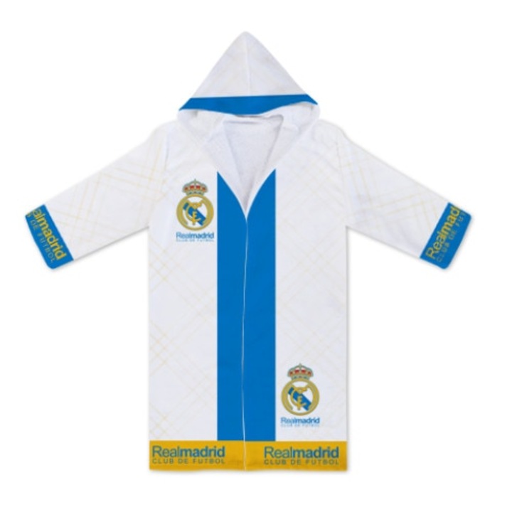 Халат за баня 3 Digital Limited Реал, Real Madrid с дигитален печат, детски, 10-12 години
