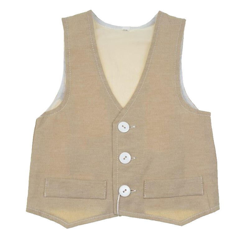 Vesta eleganta pentru baieti Mini Junior VST-12, Crem, 80 cm