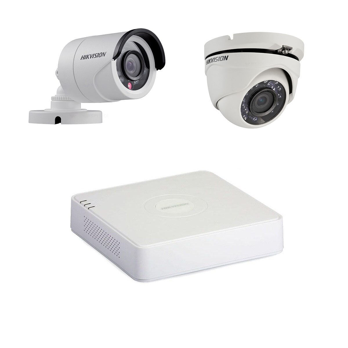 Kit supraveghere video Hikvision 720P cu o camera tip dome si o camera