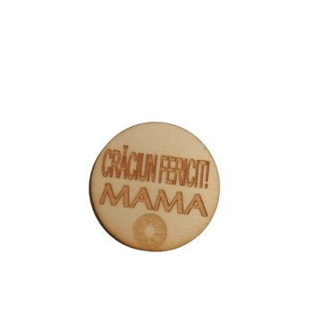 Magnet de frigider, Lemn, Personalizat, Craciun fericit, Mama, 4.3x4.3 cm Magnet de frigider, Lemn, Personalizat, Craciun fericit, Mama, 4.3x4.3 cm