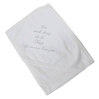 Pled de botez 80 X 80 cm pentru bebelusi Mini Bimbi PL-1, Crem Pled de botez 80 X 80 cm pentru bebelusi Mini Bimbi PL-1, Crem