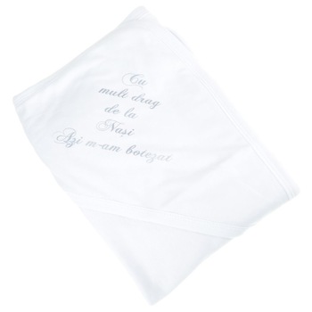 Pled de botez 80 X 80 cm pentru bebelusi Mini Bimbi PL-5, Alb Pled de botez 80 X 80 cm pentru bebelusi Mini Bimbi PL-5, Alb