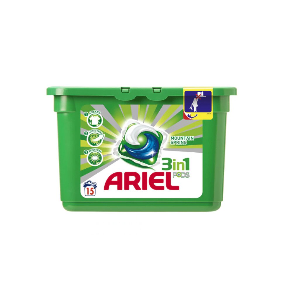 Detergent rufe Ariel capsule, 15, Mountain Spring