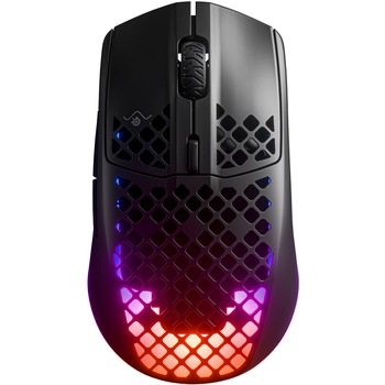 Mouse gaming wireless SteelSeries Aerox 3, ultrausor 66g, 2.4GHz&Bluetooth 5.0, FastCharge, IP54, USB-C, Negru Mouse gaming wireless SteelSeries Aerox 3, ultrausor 66g, 2.4GHz&Bluetooth 5.0, FastCharge, IP54, USB-C, Negru
