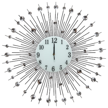 Ceas decorativ 'Luxury III', 70 cm, realizat manual din metal, negru Ceas decorativ 'Luxury III', 70 cm, realizat manual din metal, negru