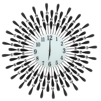 Ceas decorativ 'Luxury II', 70 cm, realizat manual din metal, negru Ceas decorativ 'Luxury II', 70 cm, realizat manual din metal, negru