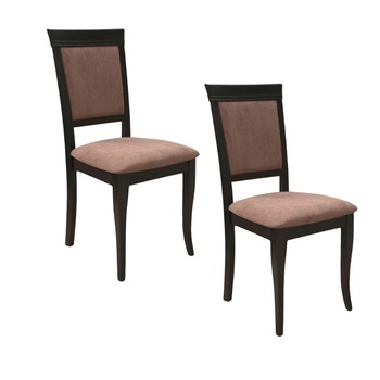 Set 2 scaune dining din lemn de fag Moderna Napoli, cadru wenge, textil Solo 25 Set 2 scaune dining din lemn de fag Moderna Napoli, cadru wenge, textil Solo 25