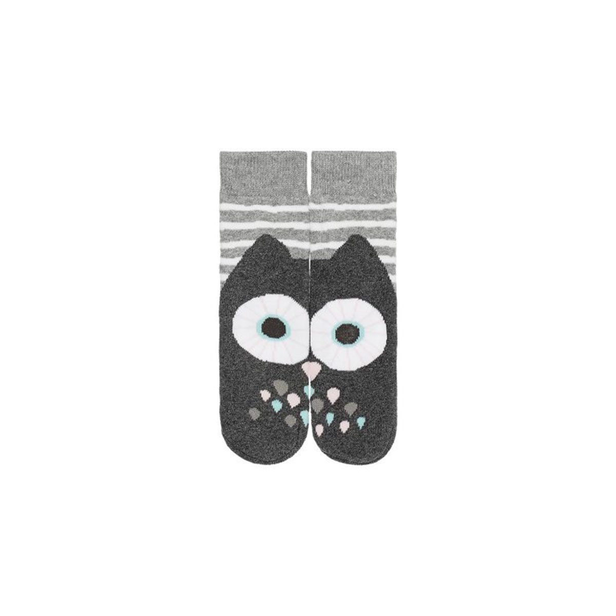 Sosete copii, Soxo, cu model, bufnita, gri, 23/25