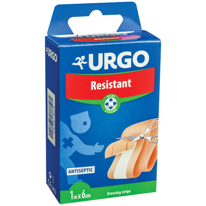 Plasture rezistent banda Urgo, 1 m x 6 cm