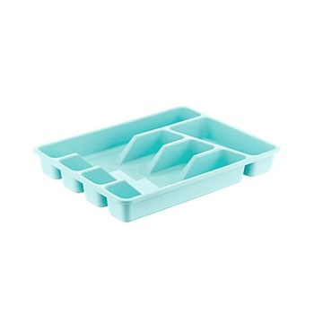 Suport Tacamuri STERK, 32x27x4 cm, 5 Compartimente, pentru Sertar, Plastic Turcoaz Suport Tacamuri STERK, 32x27x4 cm, 5 Compartimente, pentru Sertar, Plastic Turcoaz