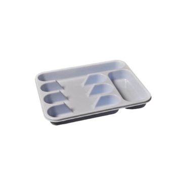 Suport Tacamuri STERK, 32x27x4 cm, 5 Compartimente, pentru Sertar, Plastic Alb Suport Tacamuri STERK, 32x27x4 cm, 5 Compartimente, pentru Sertar, Plastic Alb