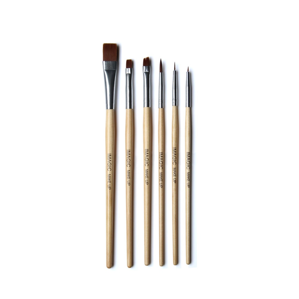 Set 6 Pensule pentru Machiaj, Imagic, Lemn