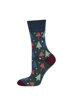 Sosete barbati, Soxo, cu imprimeu, Christmas Tree, multicolor, 40-45 Sosete barbati, Soxo, cu imprimeu, Christmas Tree, multicolor, 40-45