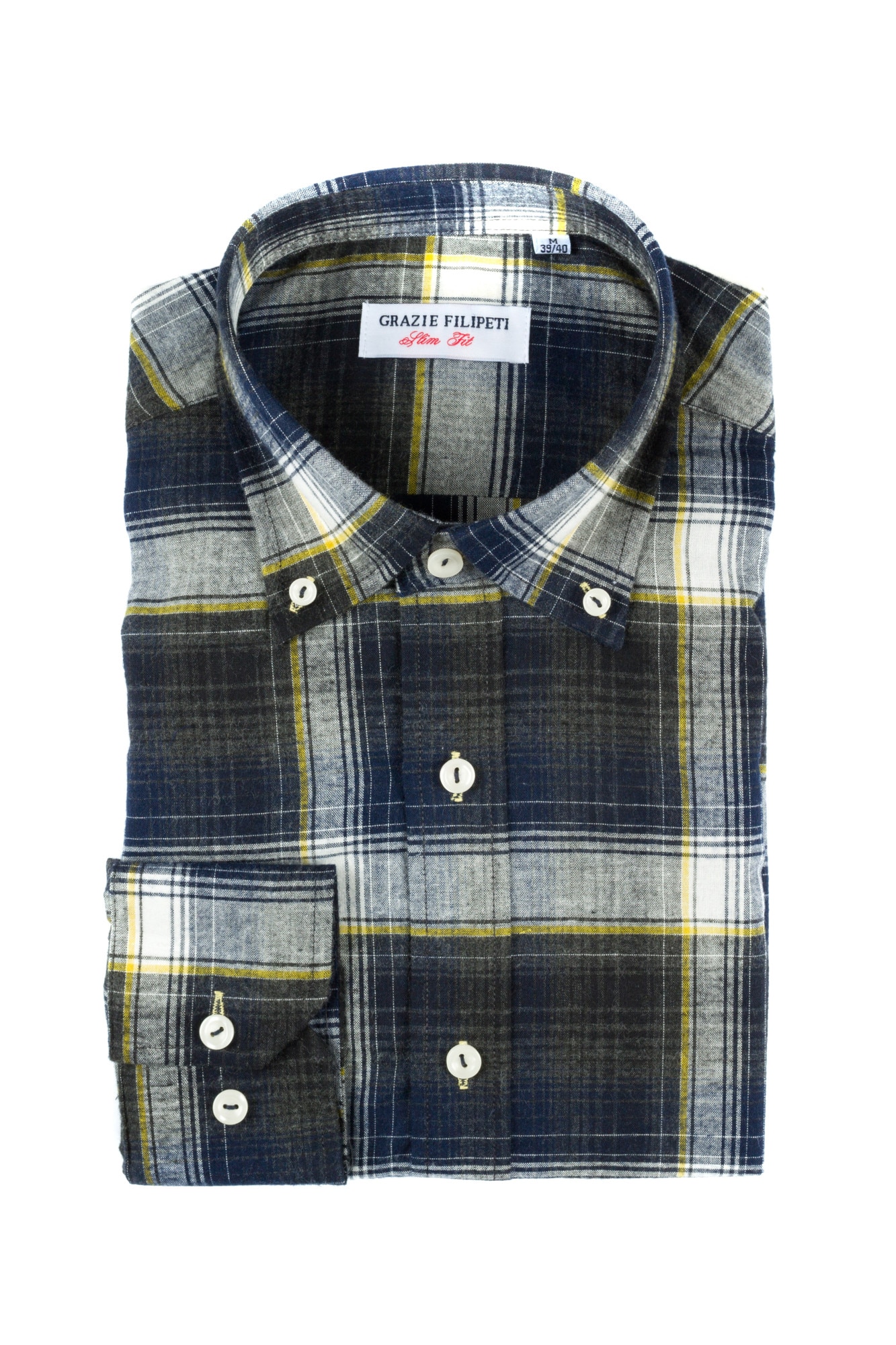 Camasa Slim Fit in carouri multicolore Grazie Filipeti