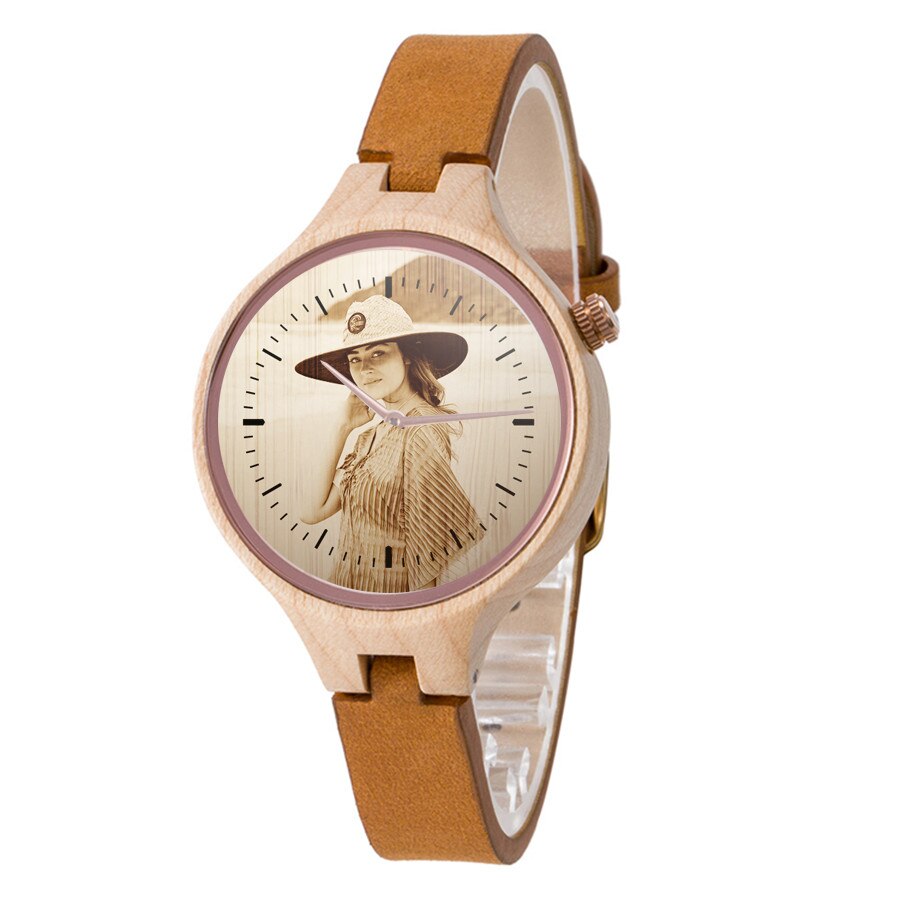 Ceas de lemn personalizat - ANGEL OAK