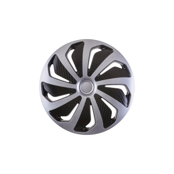 Capac roata, Versaco, 13", Wind, Argintiu/Negru