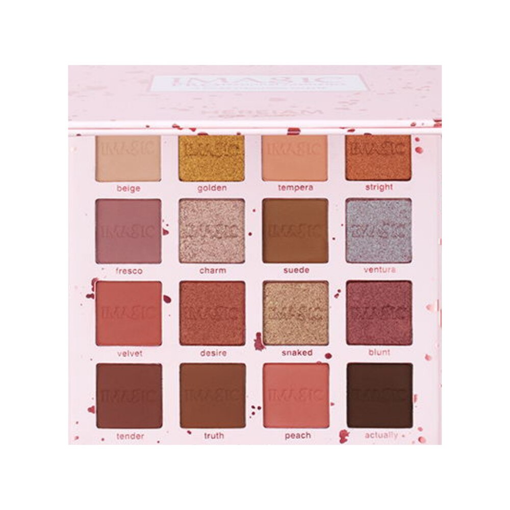 Fard de pleoape Pink Pop, paleta cu 16 culori, Imagic, Multicolor