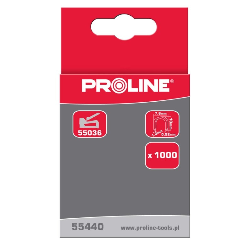 Capse otel, Proline, tip-L, semicirculare, 12mm, 1000 / set