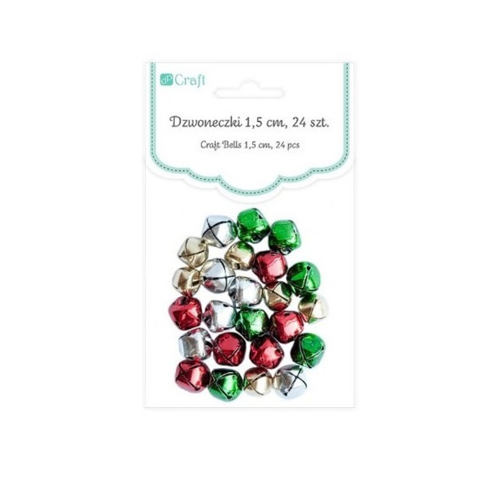 Set 24 clopotei metalici , Dp Craft , multicolori